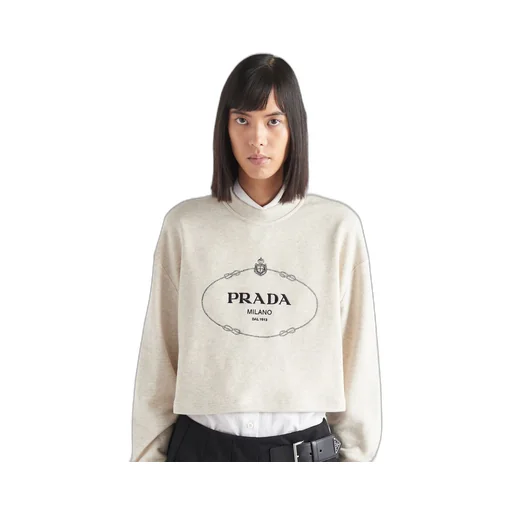 Oversized cotton fleece sweatshirt