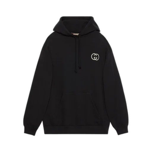 Cotton jersey hooded sweatshirt