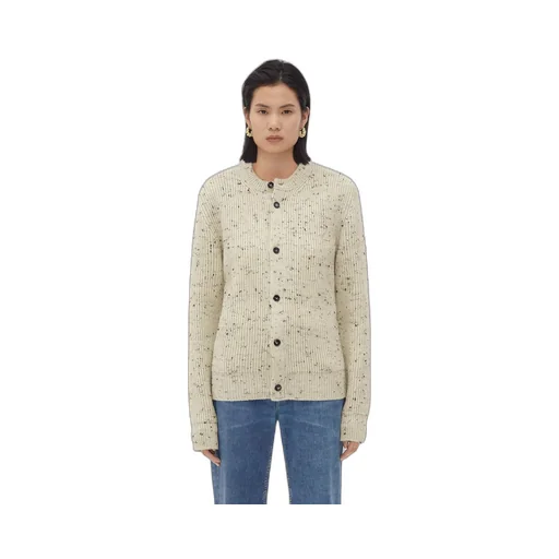 Textured Wool Rib Oversized Cardigan