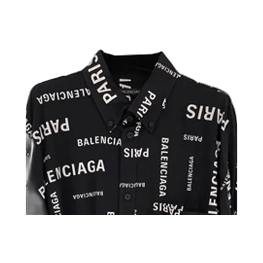 Allover Viscose Long Sleeve Shirt Large Fit
