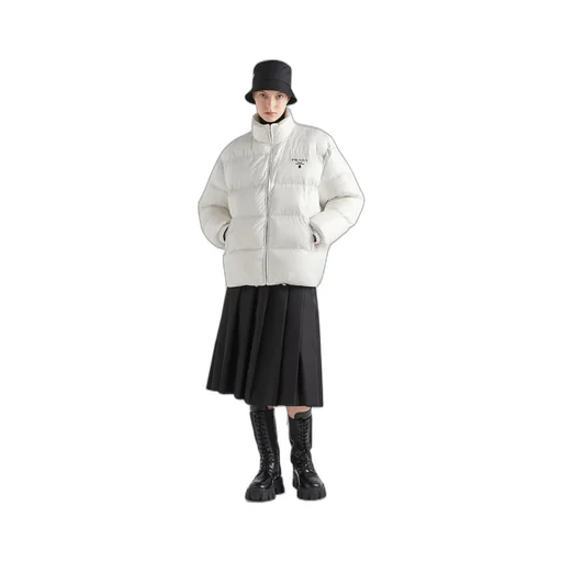 Re-Nylon hooded down jacket