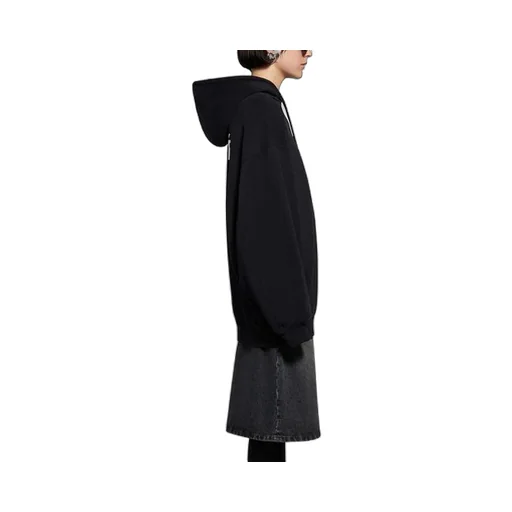 Fleece Sports Hoodie Black