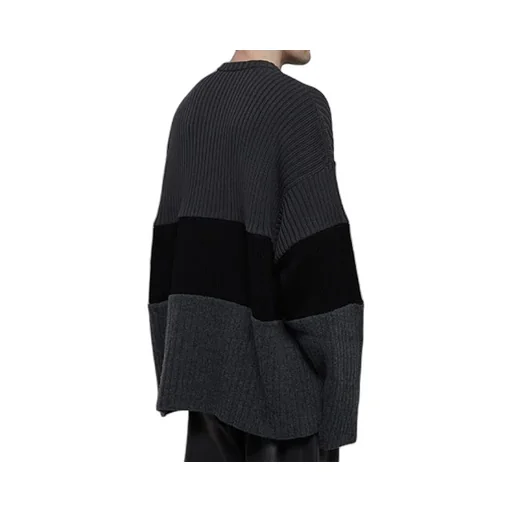 Political Campaign Ribbed Panelled Sweater