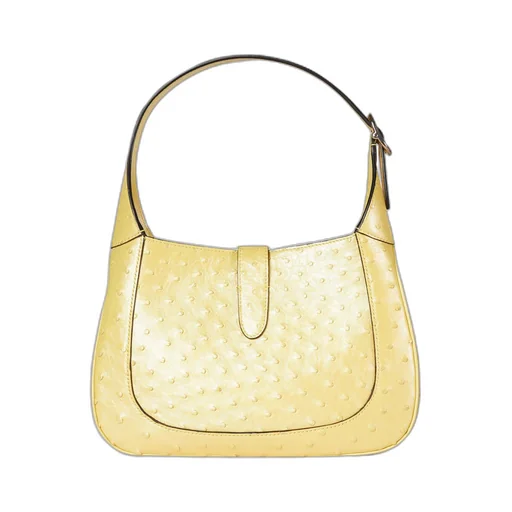 Gucci Jackie ostrich shoulder bag
