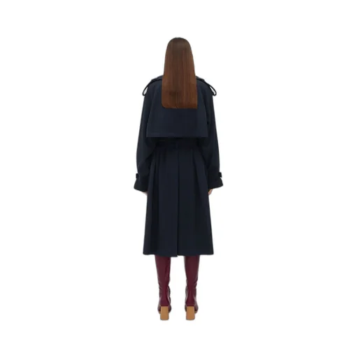 Wool Gabardine Trench Coat