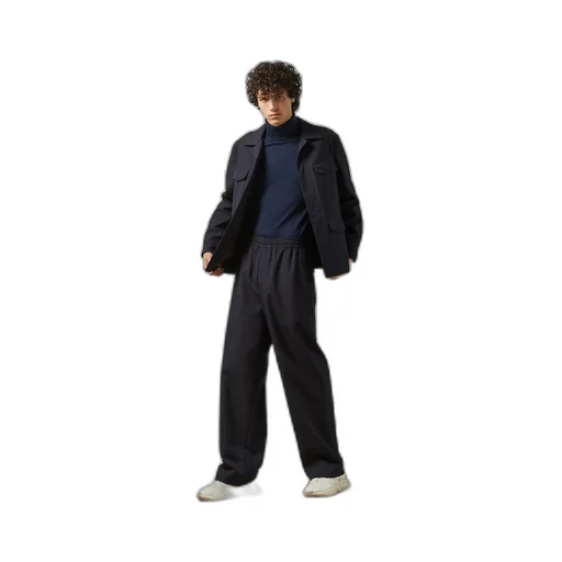 Wool twill track bottoms