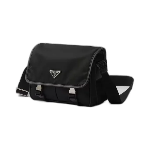 Re-Nylon and Saffiano leather shoulder bag