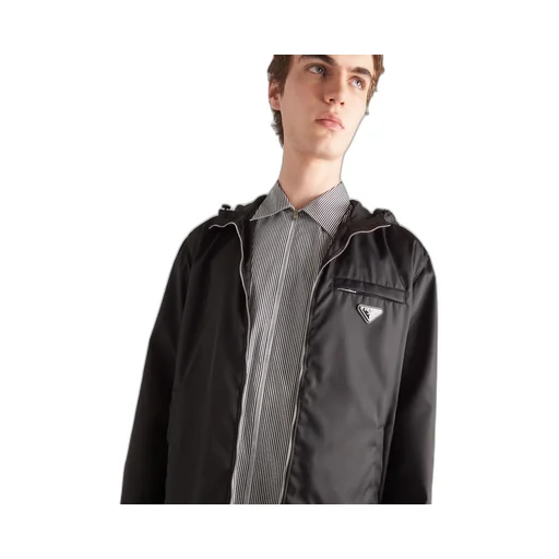 Re-Nylon hooded blouson jacket