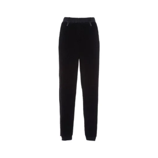 Fleece and recycled technical fabric joggers