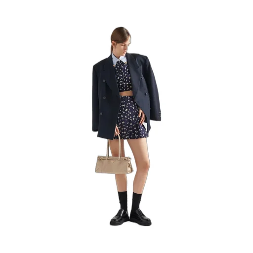 Silk jacquard miniskirt