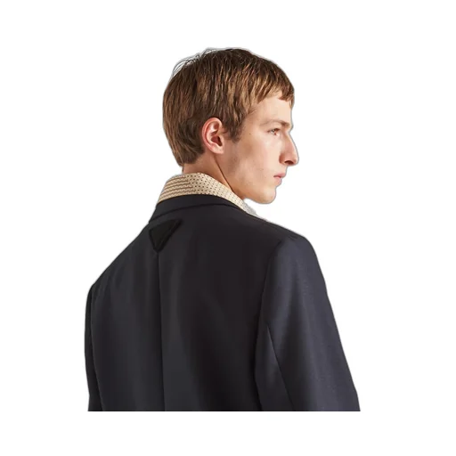 Mohair wool coat with collar