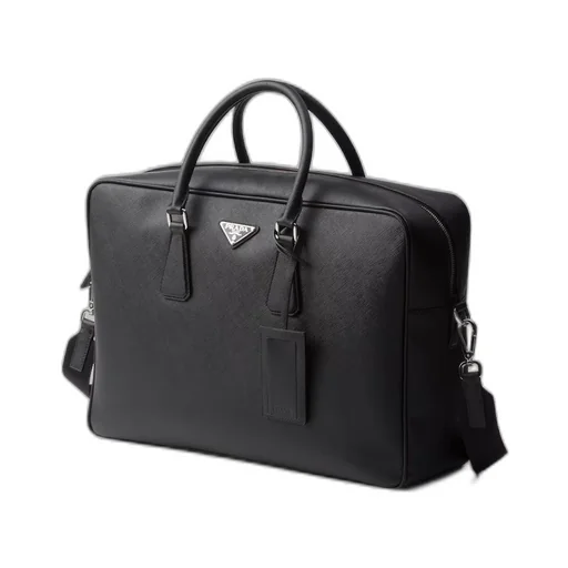 Saffiano leather briefcase