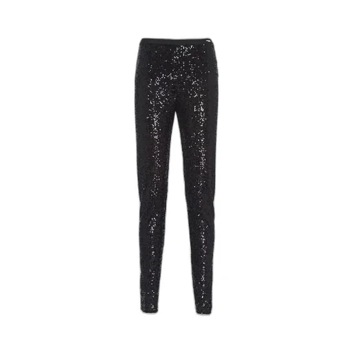 Sequined stretch pants