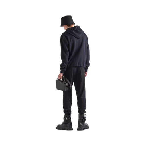Wool blend zipper hoodie
