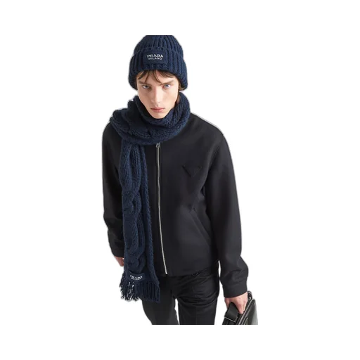 Wool and cashmere blouson jacket