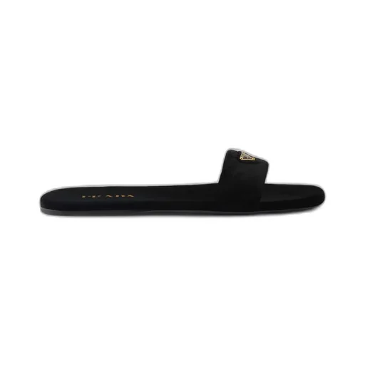 Flat velvet slides