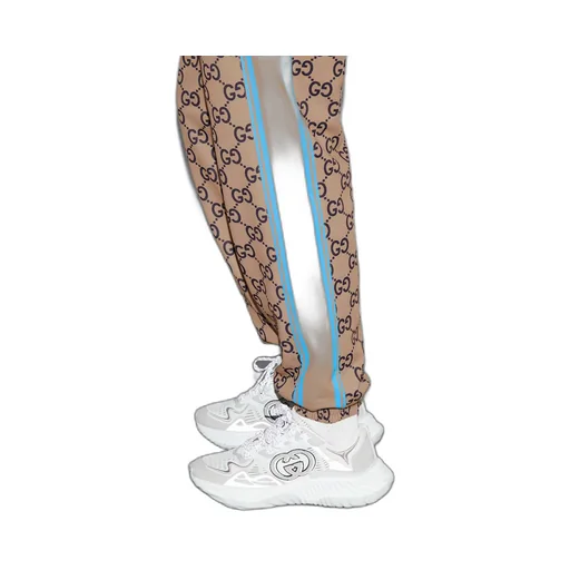 Technical jersey GG print jogging pant