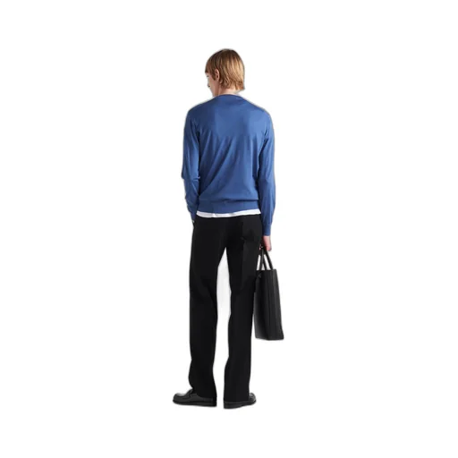 Superfine wool crew-neck sweater