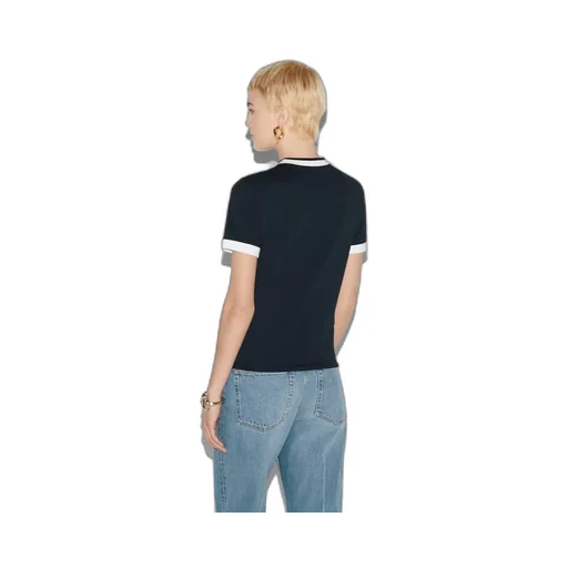 Cotton jersey T-shirt with embroidery