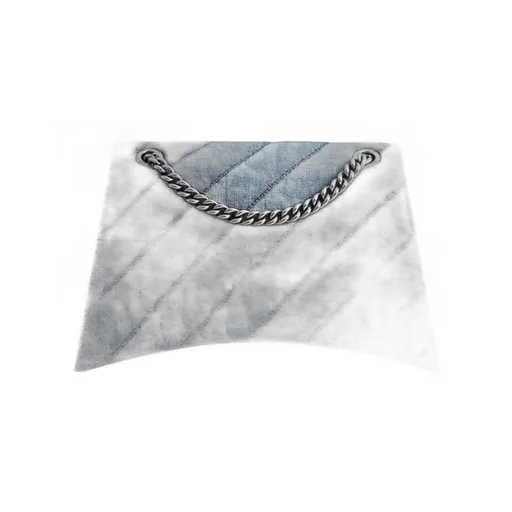 Crush Medium Chain Bag Quilted Denim