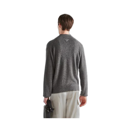 Cashmere and silk polo sweater