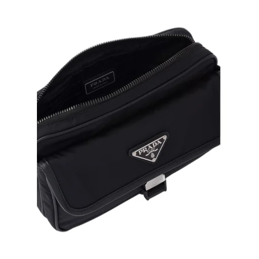 Re-Nylon and Saffiano leather shoulder bag