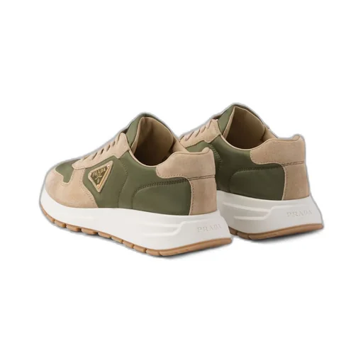 PRAX 01 delavé suede and Re-Nylon sneakers