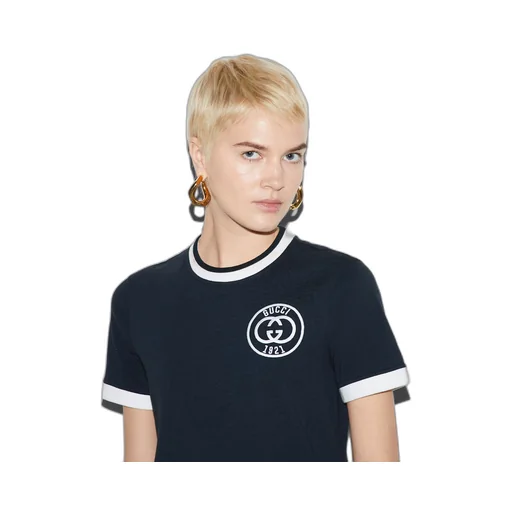 Cotton jersey T-shirt with embroidery