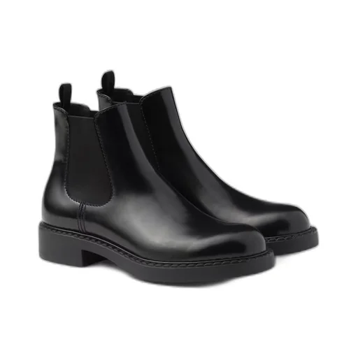 Brushed leather Chelsea boots