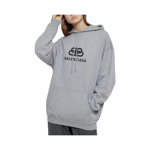 Logo Printing Hoodie Gray
