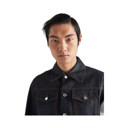 Denim blouson jacket