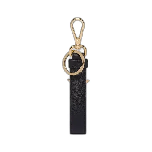 Saffiano leather keychain