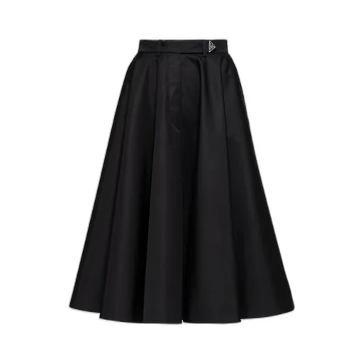 Re-Nylon pleated skirt