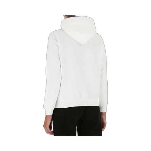 Casual Cotton hooded Long Sleeves Hoodie White
