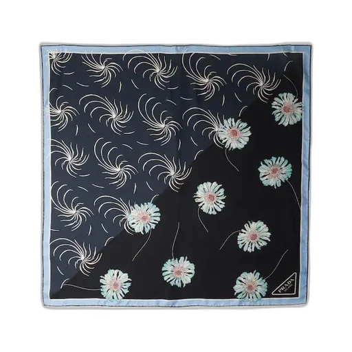 Printed silk twill foulard