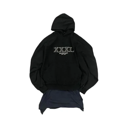 XXXL Patched T-Shirt Hoodie Oversized