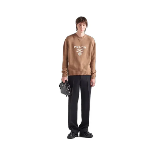 Wool and cashmere crew-neck sweater