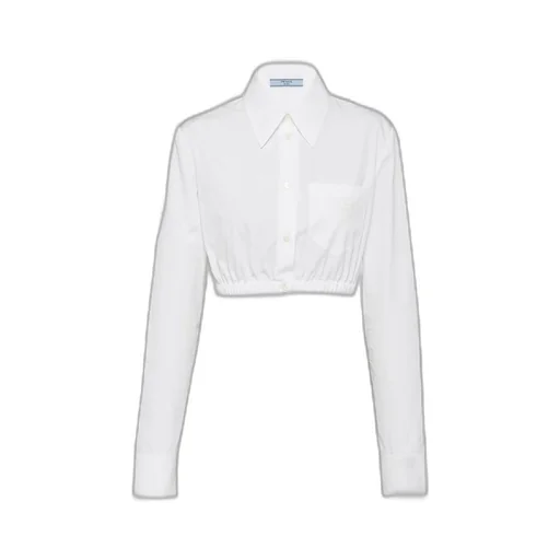 Embroidered poplin shirt