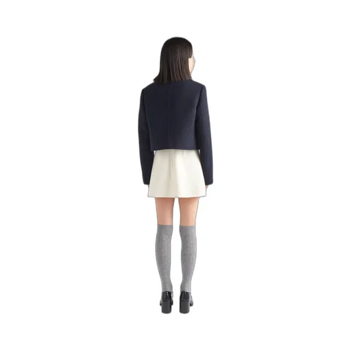 Double-breasted cloth peacoat