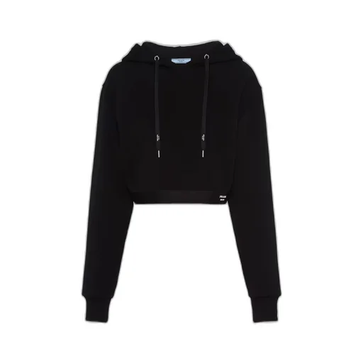 Cotton fleece and Re-Nylon hoodie