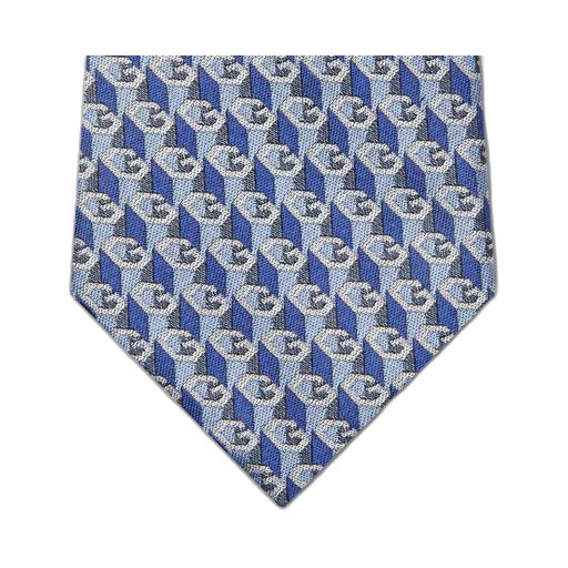 Geometric G silk jacquard tie