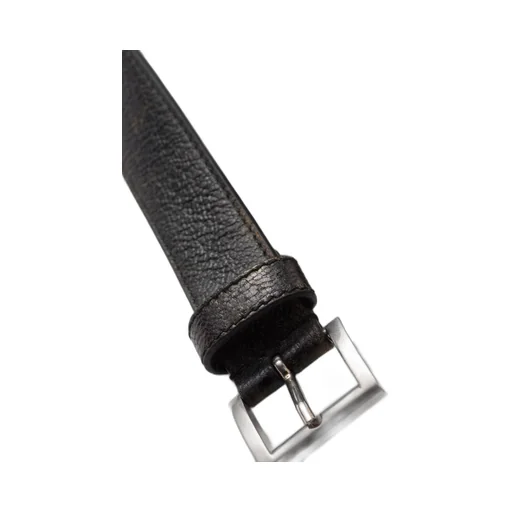 Antiqued madras leather belt