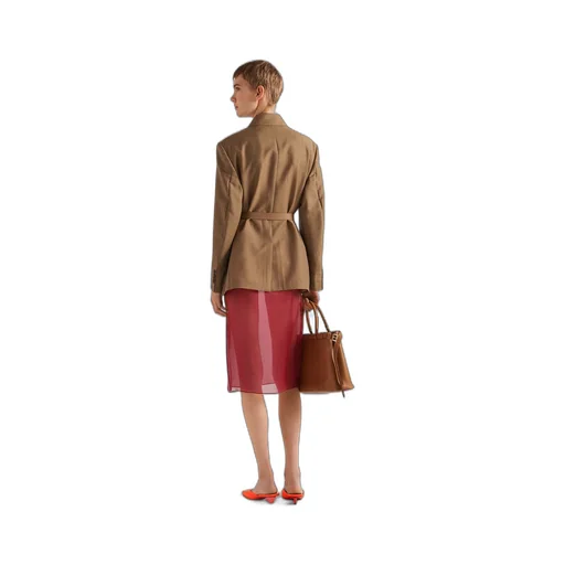 Organza midi-skirt