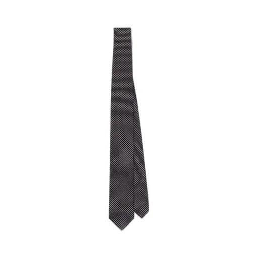 Silk tie with polka-dot print
