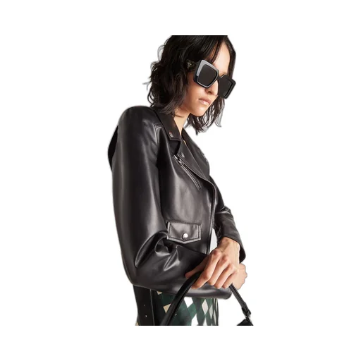 Nappa leather biker jacket