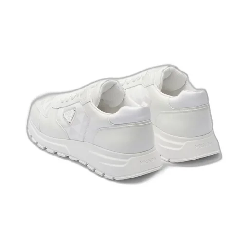 Leather and Re-Nylon high-top sneakers
