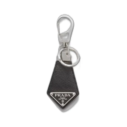 Saffiano leather keychain