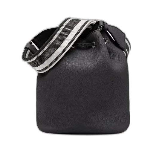 Leather bucket bag