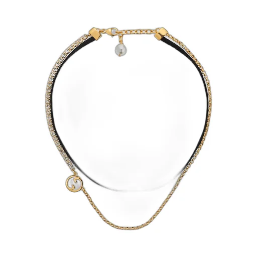Gucci Blondie crystal and silk choker