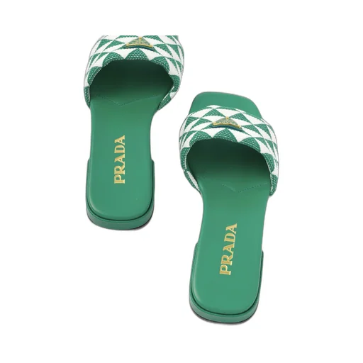 Embroidered fabric slides